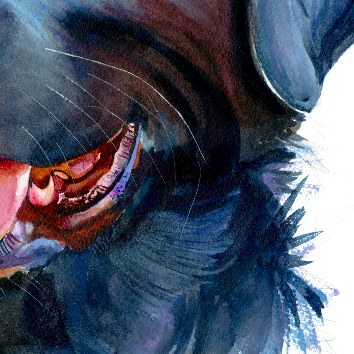 Midnight Blue: Loyal Smile of a Black Labrador -