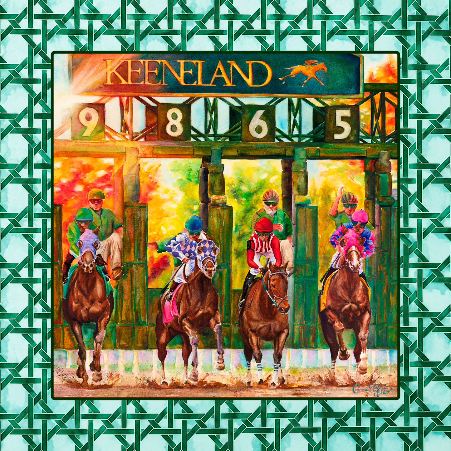 Fall for Keeneland Mahjong Mat