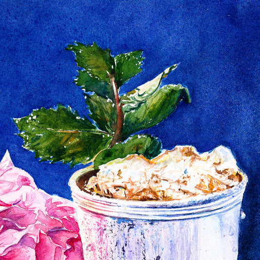 Tradition and Beauty: A Mint Julep and Peony