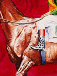 Red Roses and Racing Legends: Aristides & Oliver Lewis Equestrian Art Print