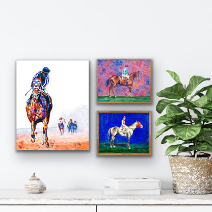 "Blue" Seabiscuit Race Horse Art Print