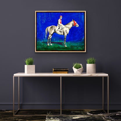 "Blue" Seabiscuit Race Horse Art Print