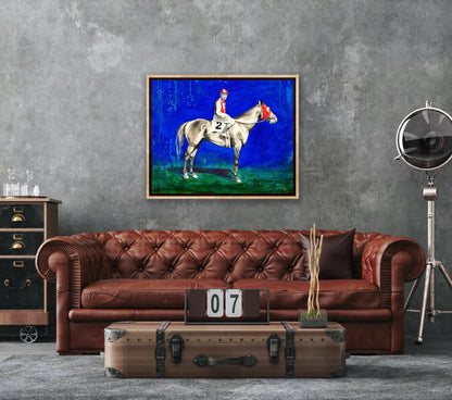 "Blue" Seabiscuit Race Horse Art Print