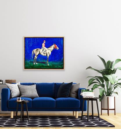 "Blue" Seabiscuit Race Horse Art Print