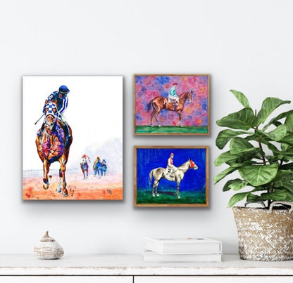 "Blue" Seabiscuit Race Horse Art Print