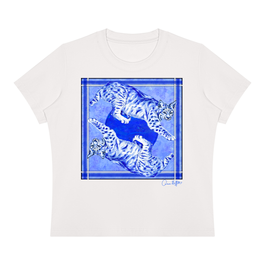 Big Blue Cats - Artist Designed Women's Crewneck T-Shirt