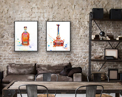 Elijah Craig Toasted Barrel Watercolor Print