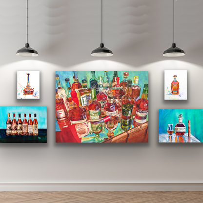 Blanton's and Cigar Nightcap print