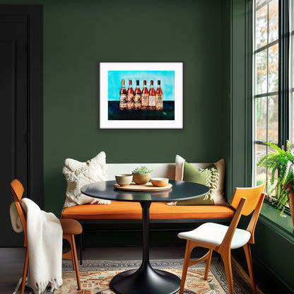 The Pappy Portrait - Old Rip Van Winkle family of bourbon whiskeys - Blue