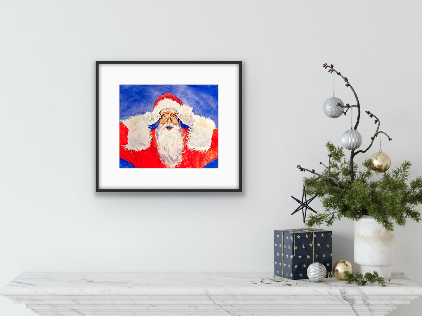 Silly Santa with glasses