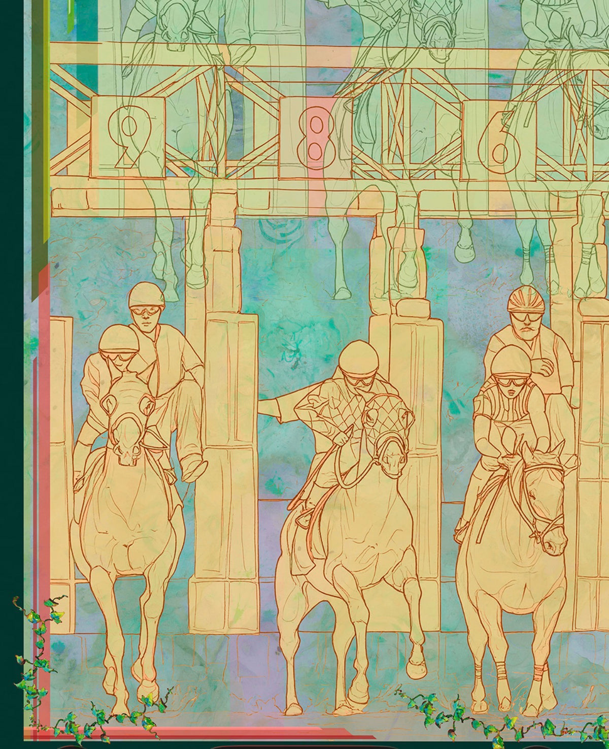Starting Gate: Champagne Silk Scarf - PRESALE