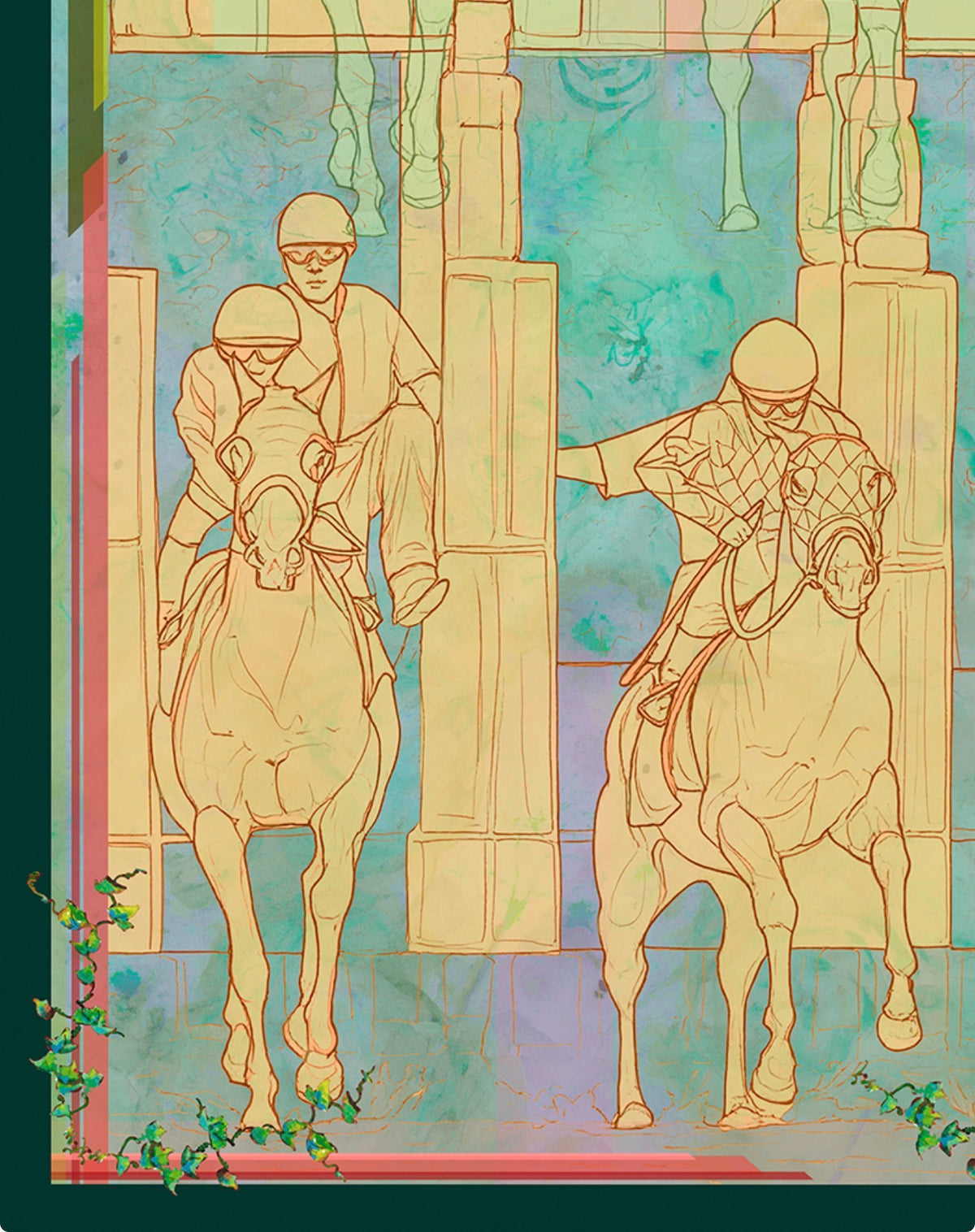 Starting Gate: Champagne Silk Scarf - PRESALE