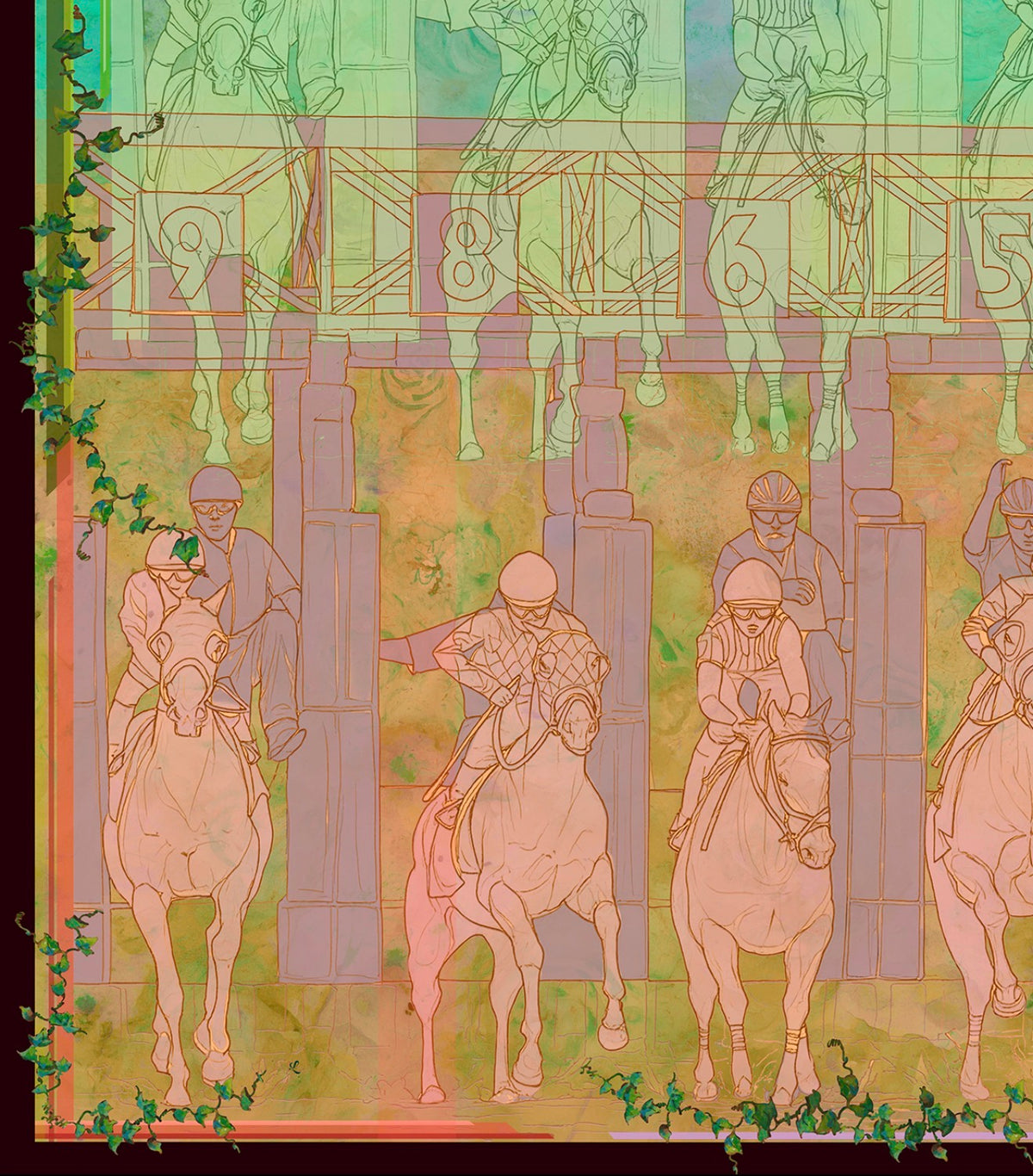 Starting Gate: Blush Silk Scarf - PRESALE