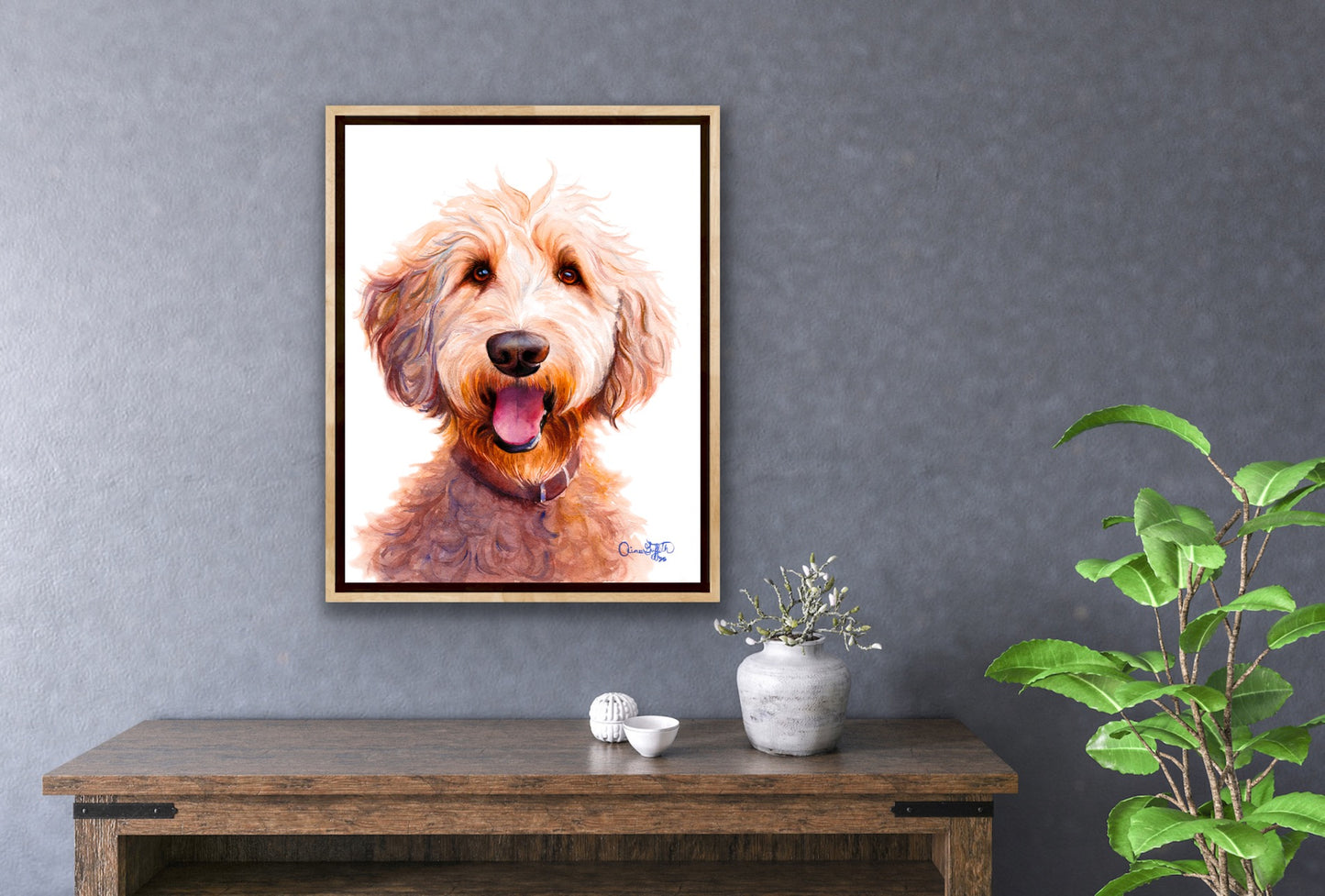 Doodle Dan - portrait of a golden doodle / labradoodle