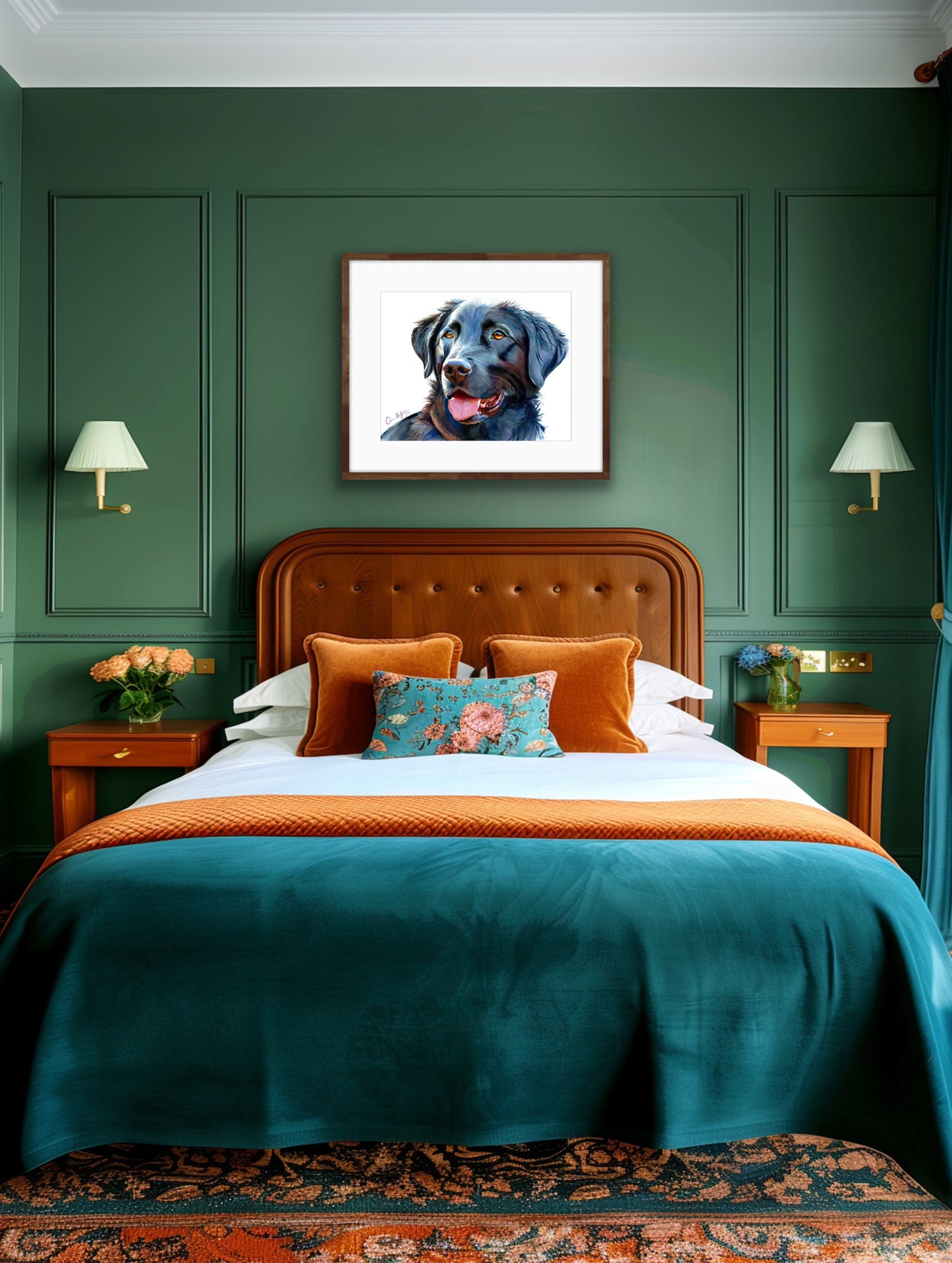 Midnight Blue: Loyal Smile of a Black Labrador -