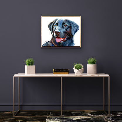 Midnight Blue: Loyal Smile of a Black Labrador -