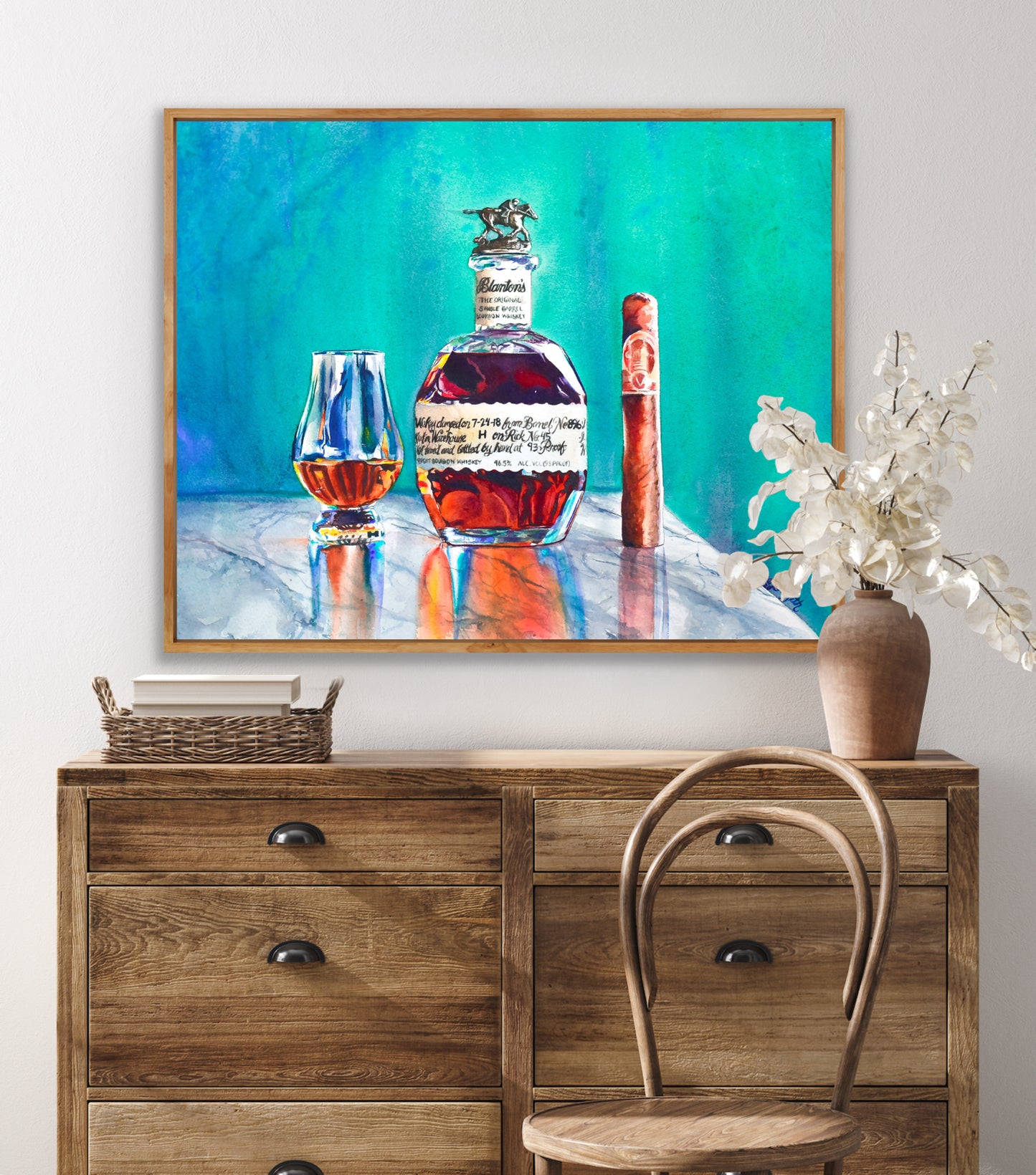 Blanton's and Cigar Night Cap print