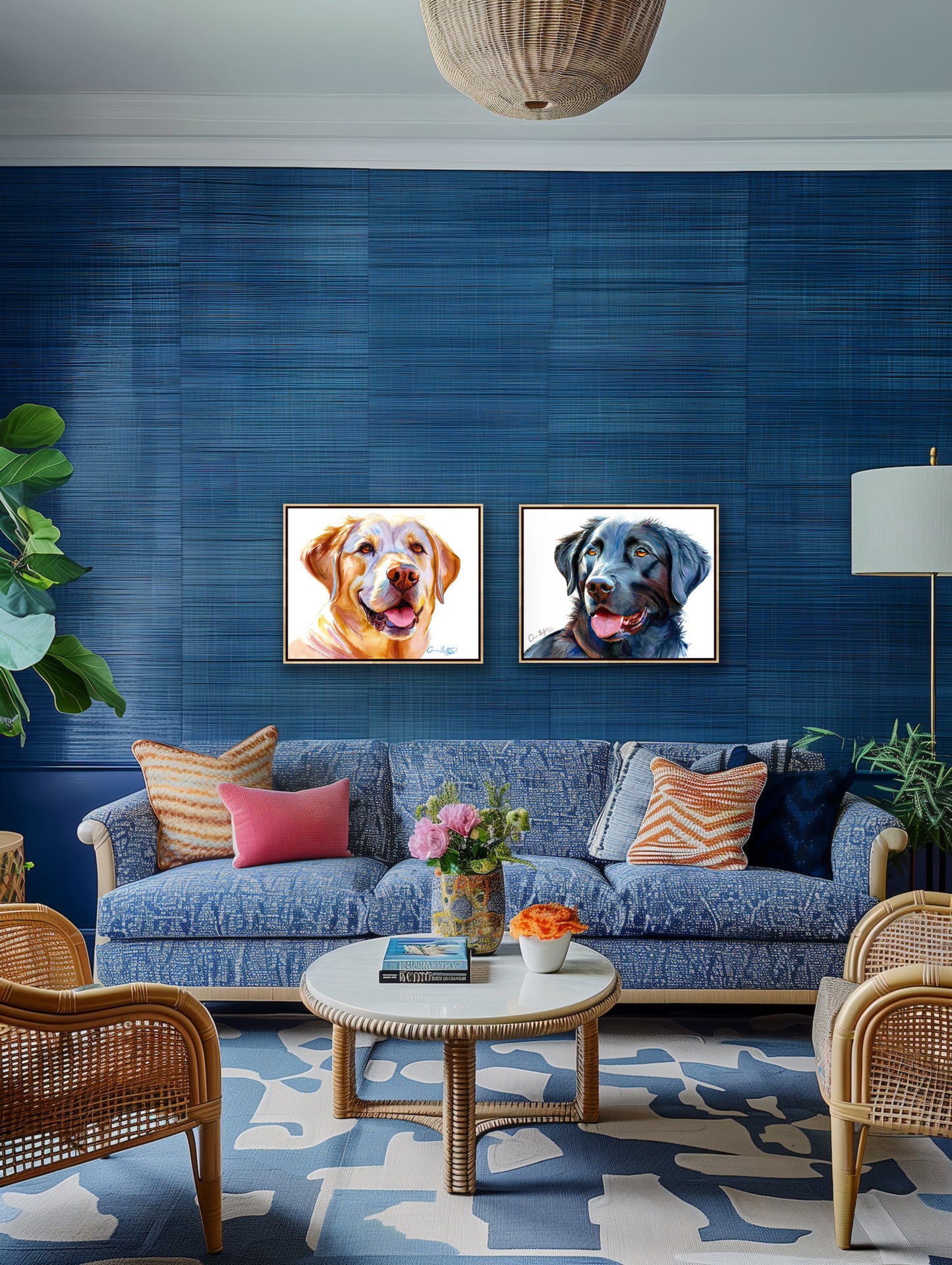 Midnight Blue: Loyal Smile of a Black Labrador -