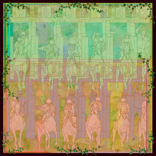 Starting Gate: Blush Silk Scarf - PRESALE