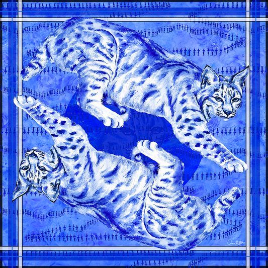 Blue Wildcats Silk Scarf - PRESALE