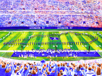 Kentucky Football, Band and Cheerleaders Art Print