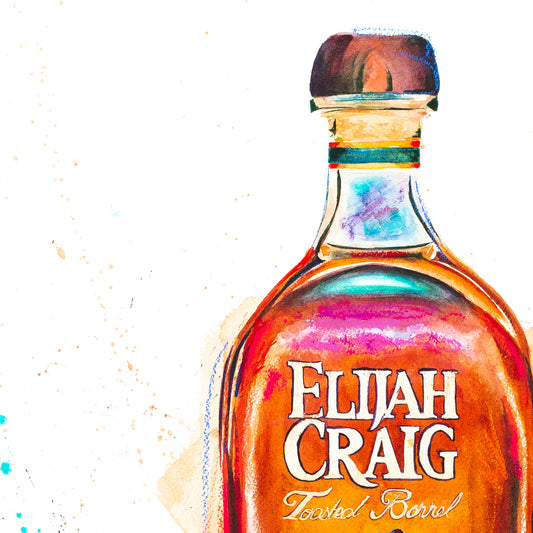 Elijah Craig Toasted Barrel Watercolor Print