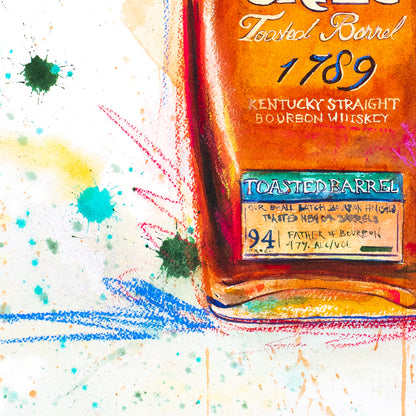 Elijah Craig Toasted Barrel Watercolor Print