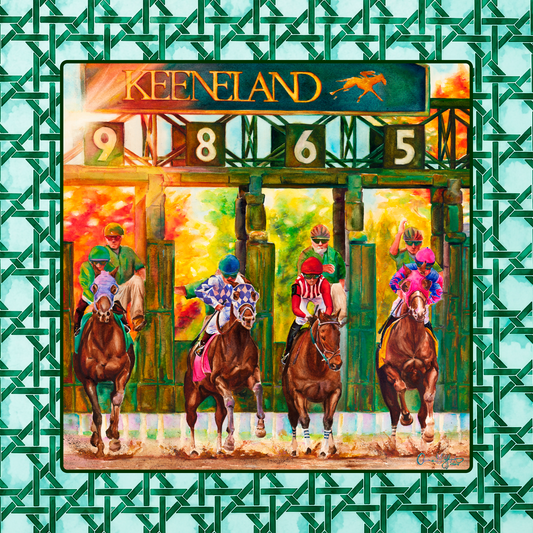 Fall for Keeneland Mahjong Mat