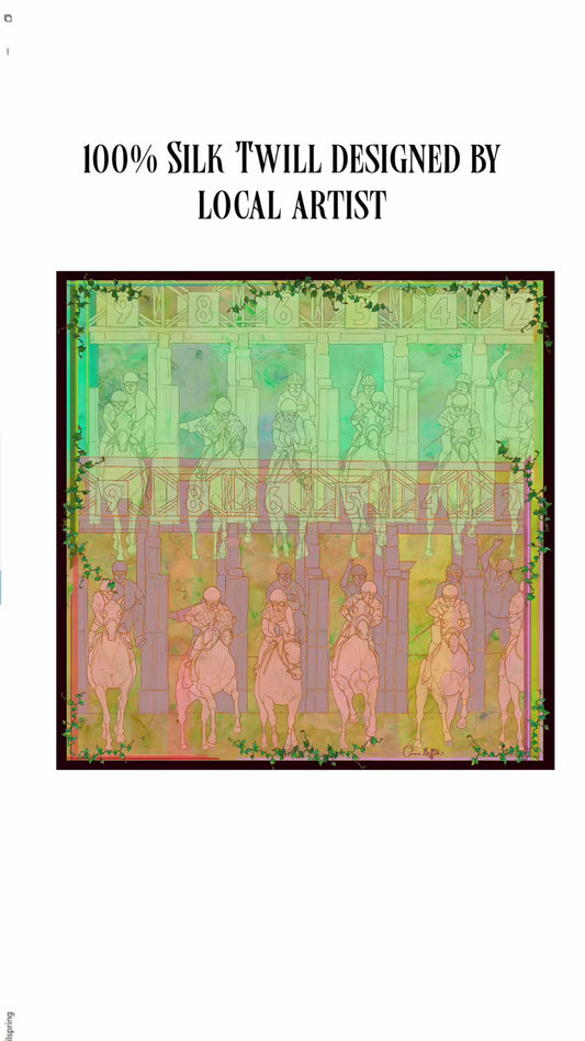 Starting Gate: Blush Silk Scarf - PRESALE