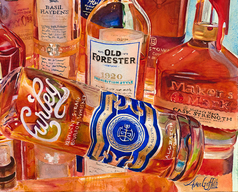 Bourbon Fest - Heaven Hill, Basil Haydens, Kentucky Owl, Rabbit Hole, Woodford, Old Fitz and more Bourbon Collection Print