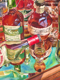 Top Shelf Reflections - Weller, Pappy, Blanton's, Eagle Rare and More Bourbon Collection Print