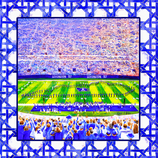 Blue & White Game Day Mahjong Mat